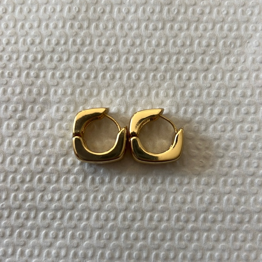 Chubby Gold Tone Hoops